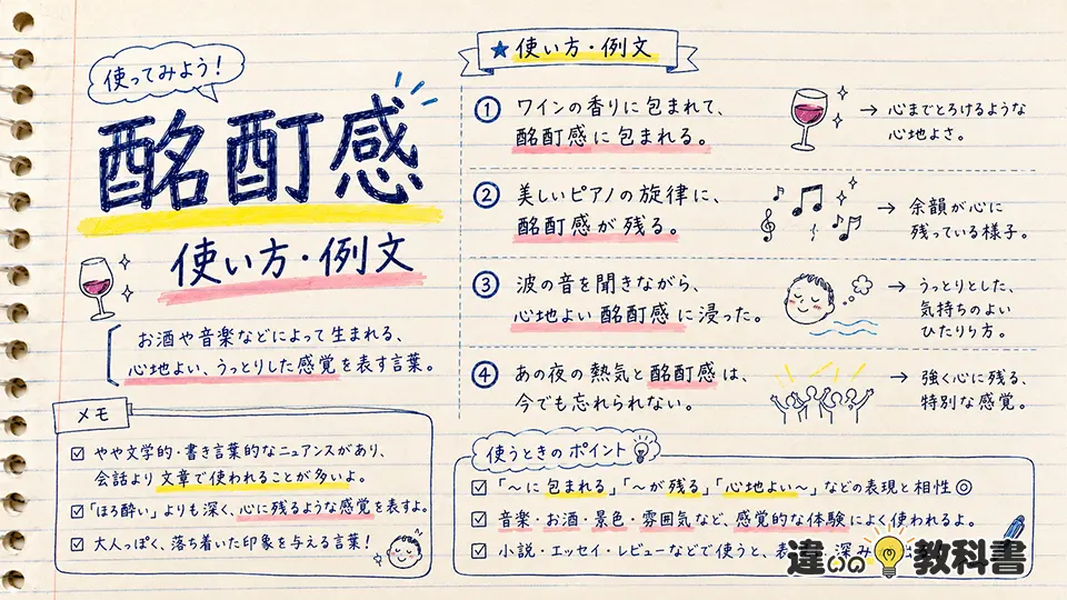酩酊感の意味を正しく押さえるための言い換え