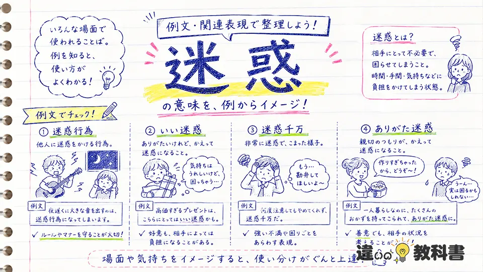 迷惑の意味を例文で整理する