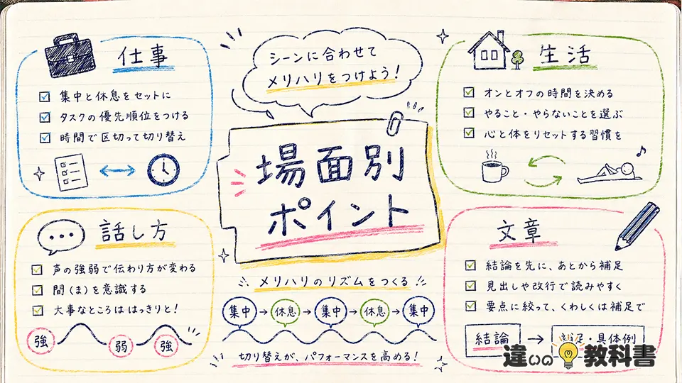 メリハリの意味を場面別に理解するポイント