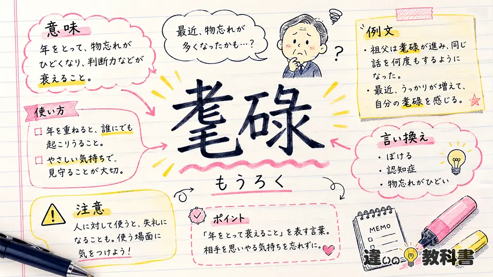 耄碌（もうろく）の意味や使い方【図解Note】