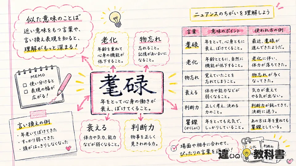 耄碌の意味と似た言葉・言い換え
