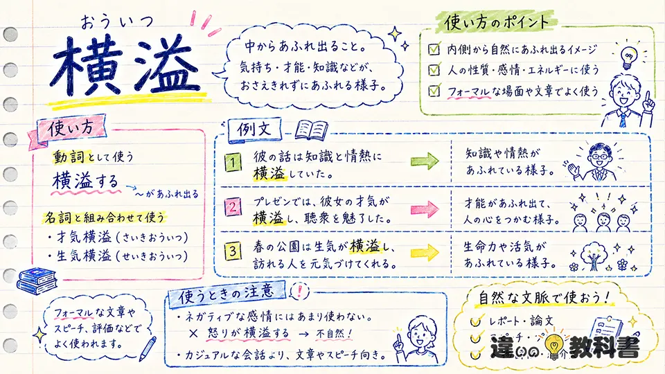 横溢の意味と使い方を例文で確認