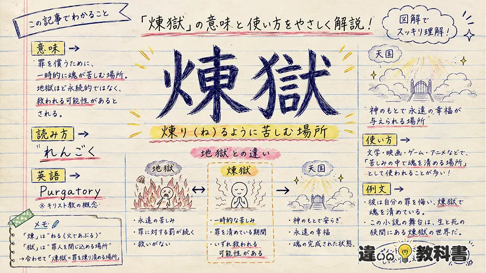 煉獄（れんごく）の意味や使い方【図解Note】