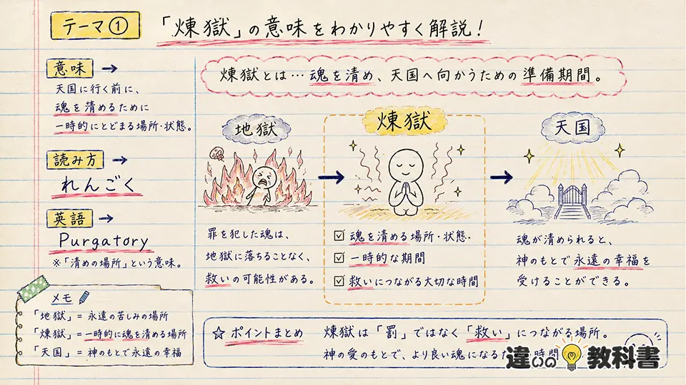 煉獄の意味と地獄・天国との違い