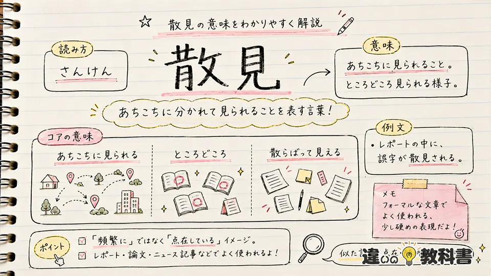 散見の意味をわかりやすく解説