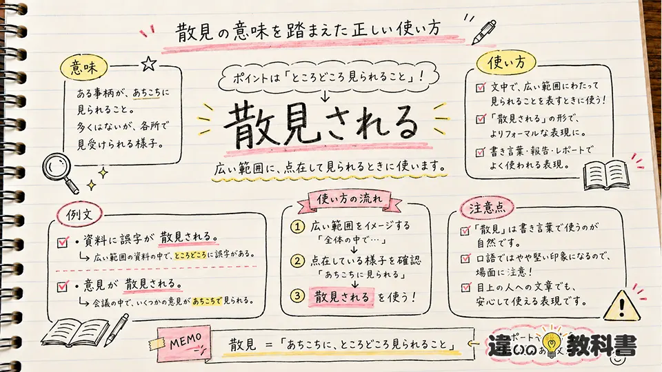散見の意味を踏まえた正しい使い方