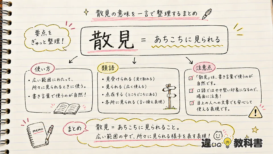 散見の意味を一言で整理するまとめ