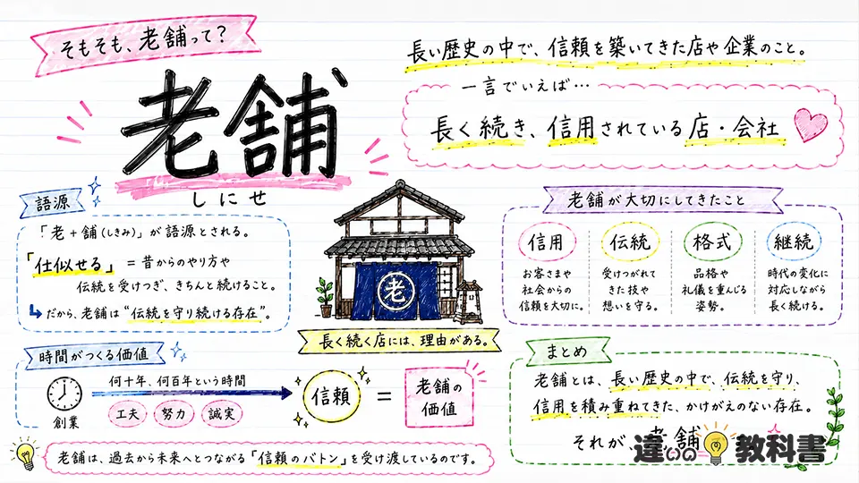 老舗の意味をわかりやすく解説