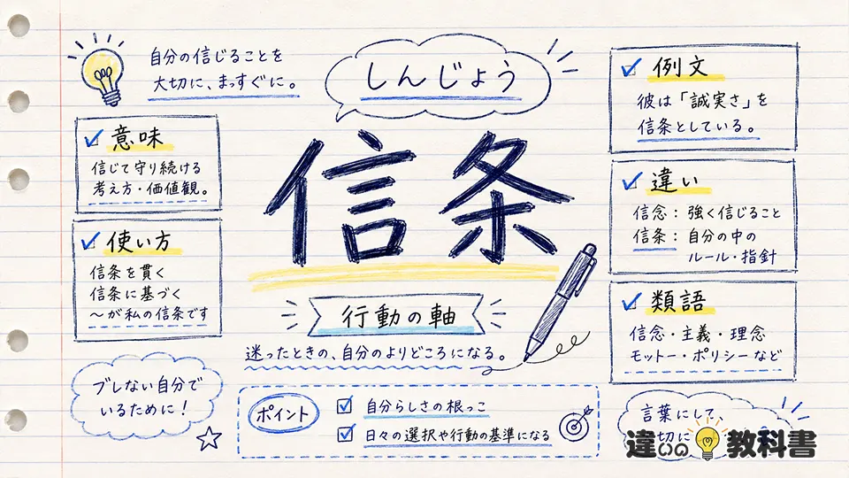 信条（しんじょう）の意味や使い方【図解Note】