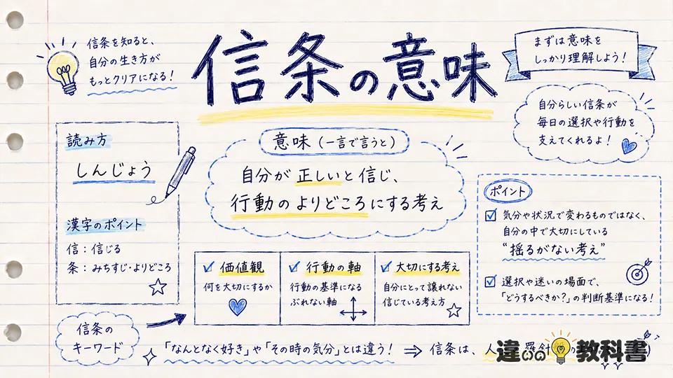 信条の意味をわかりやすく解説