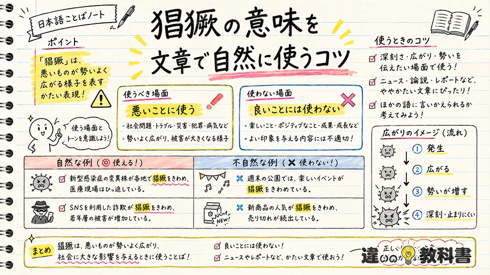 猖獗の意味を文章で自然に使うコツ