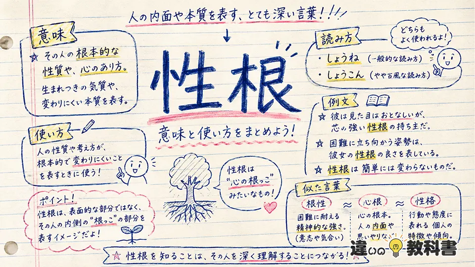 性根(しょうね)の意味や使い方【図解Note】