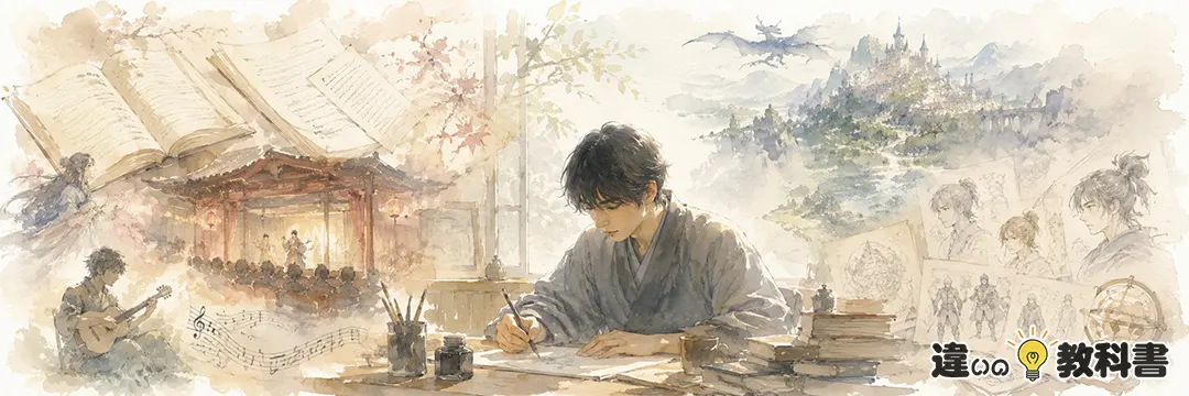 創作するとは？意味・使われ方・語源を詳しく解説