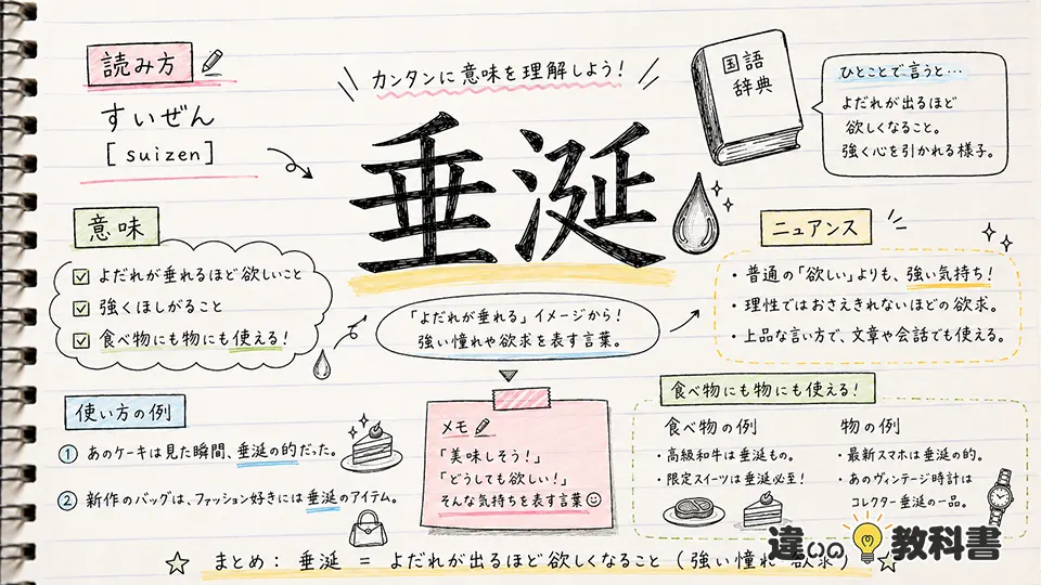 垂涎の意味をやさしく解説