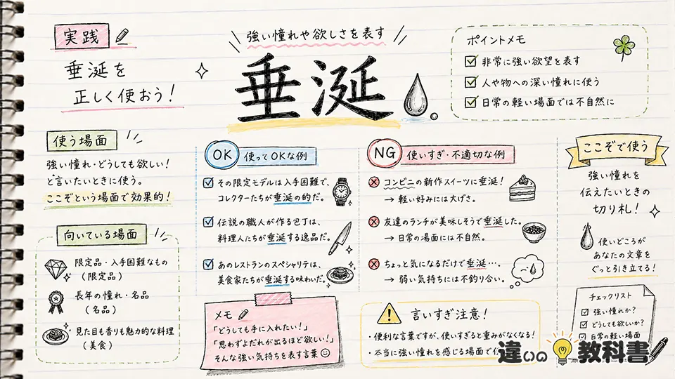 垂涎の意味を間違えないための実践知識