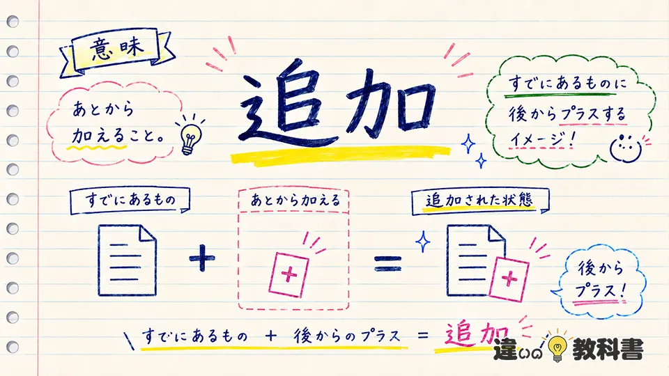 追加の意味をわかりやすく解説