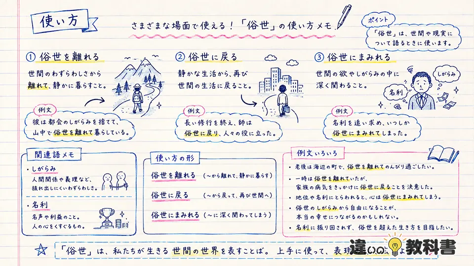 俗世の意味と使い方を例文で理解する