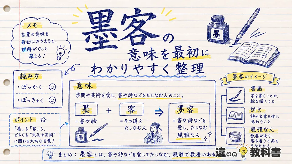 墨客の意味を最初にわかりやすく整理