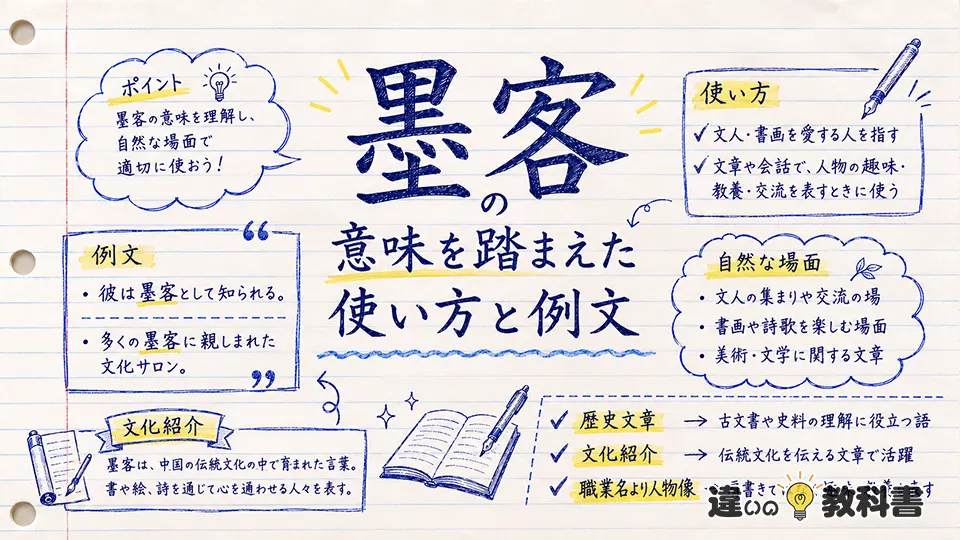 墨客の意味を踏まえた使い方と例文