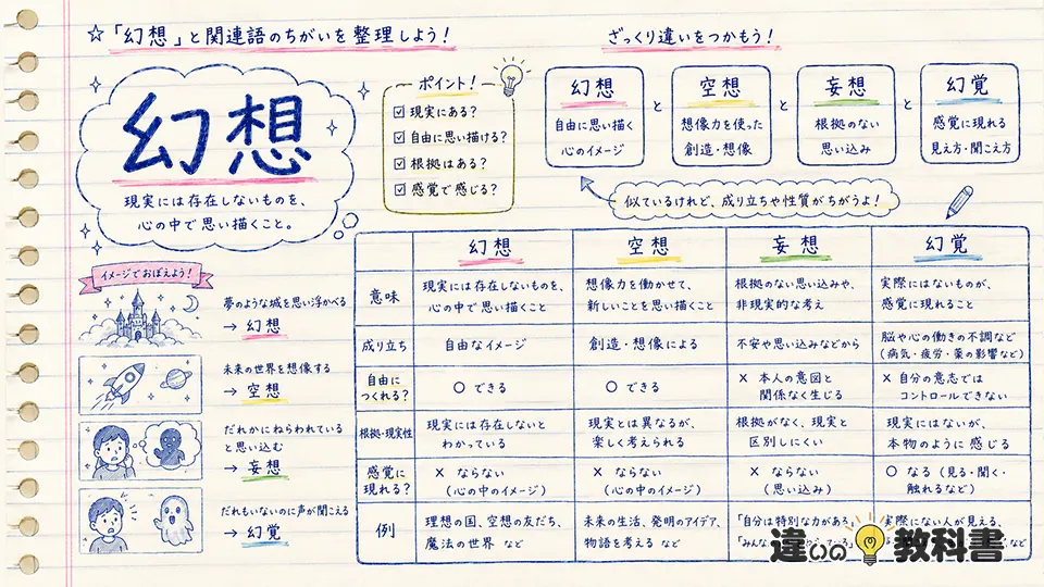 幻想の意味と似た言葉の違い