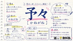 予々（かねがね）の意味や使い方【図解Note】