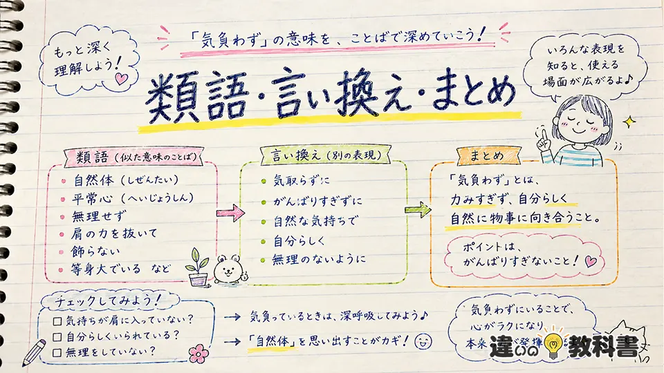 気負わずの意味を深める類語・言い換え・まとめ
