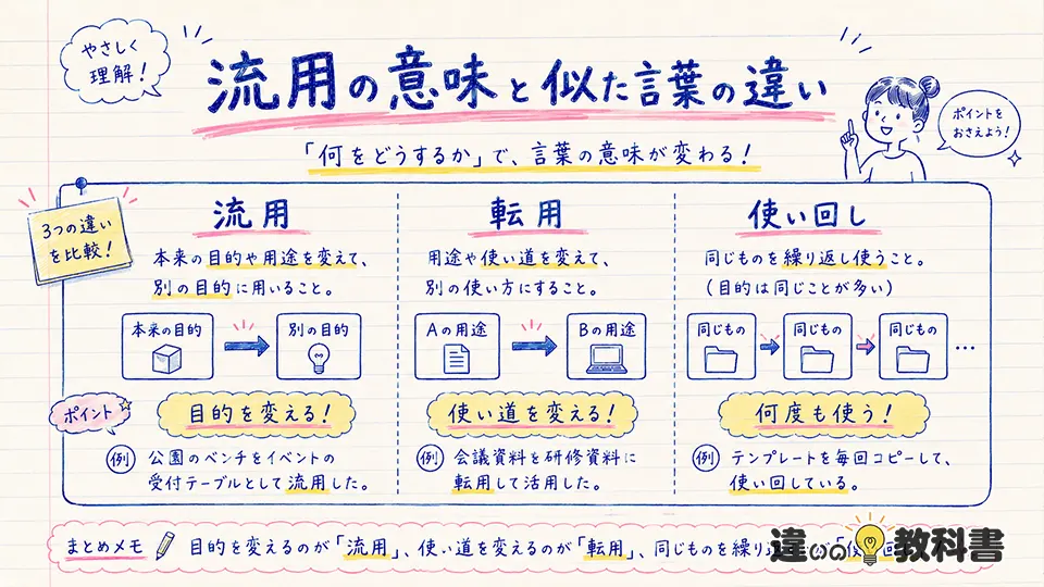 流用の意味と使い方・例文