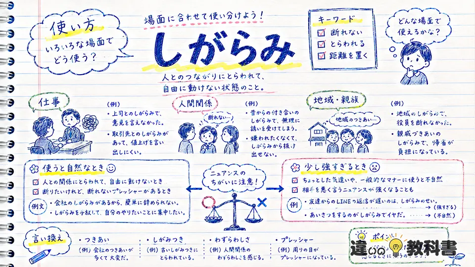 しがらみの意味と使い方を場面別に整理