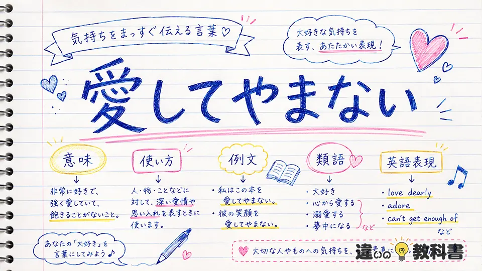 「愛してやまない」の意味や使い方【図解Note】