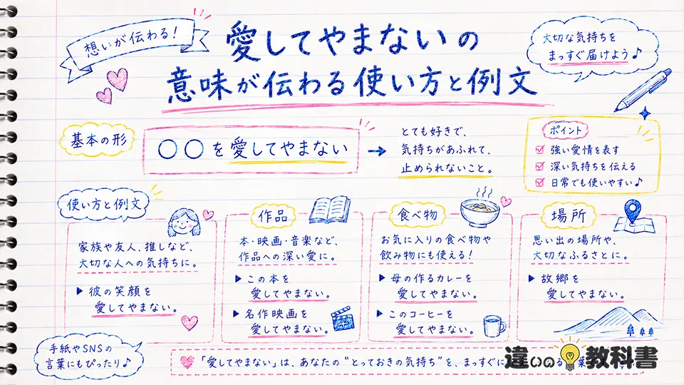 愛してやまないの意味が伝わる使い方と例文愛してやまないの意味が伝わる使い方と例文