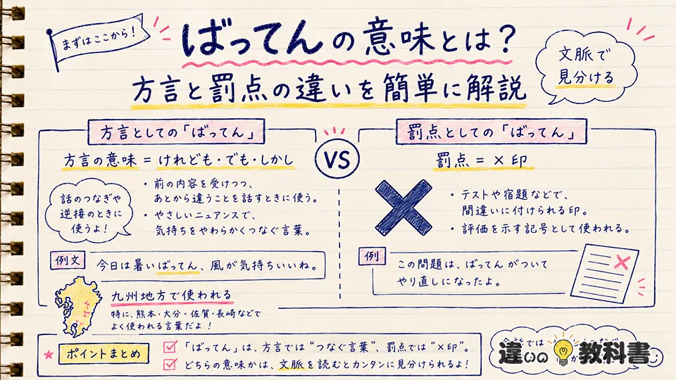 ばってんの意味とは？方言と罰点の違いを簡単に解説