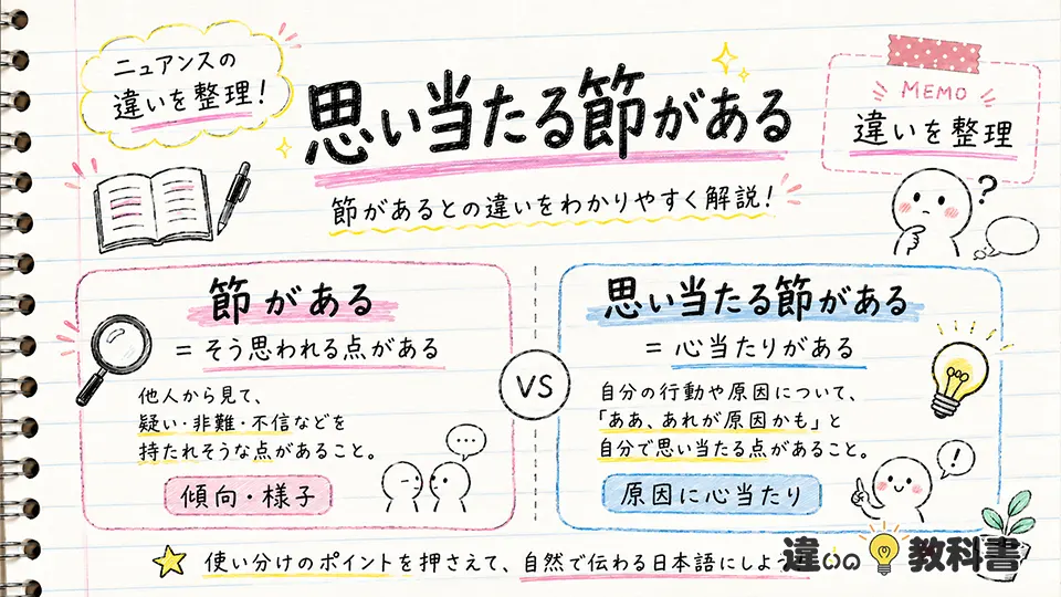 節があるの意味に近い類語・言い換え・英語表現