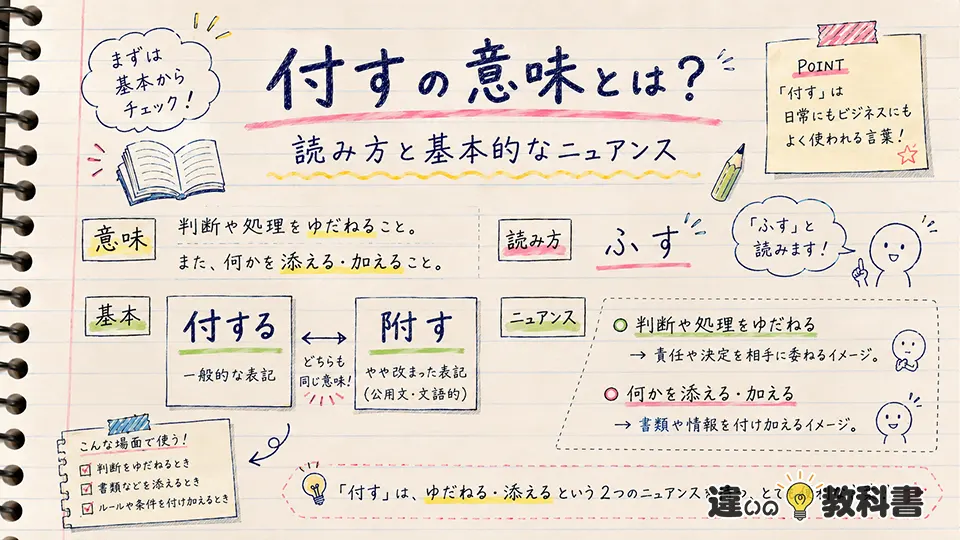 付すの意味とは？読み方と基本的なニュアンス