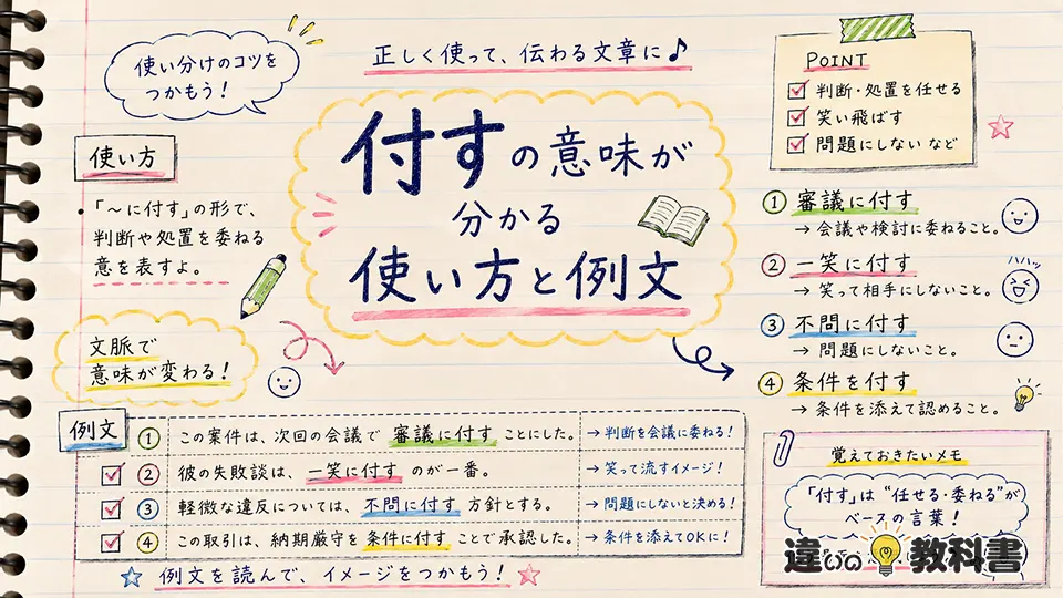 付すの意味が分かる使い方と例文