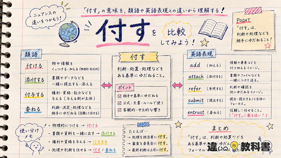 付すの意味を類語や英語表現との違いから理解する