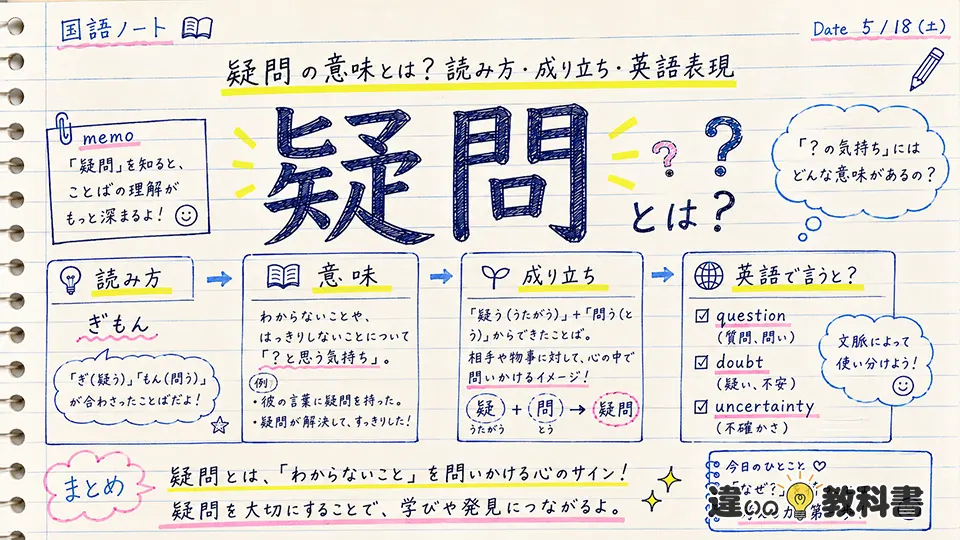 疑問の意味とは？読み方・成り立ち・英語表現