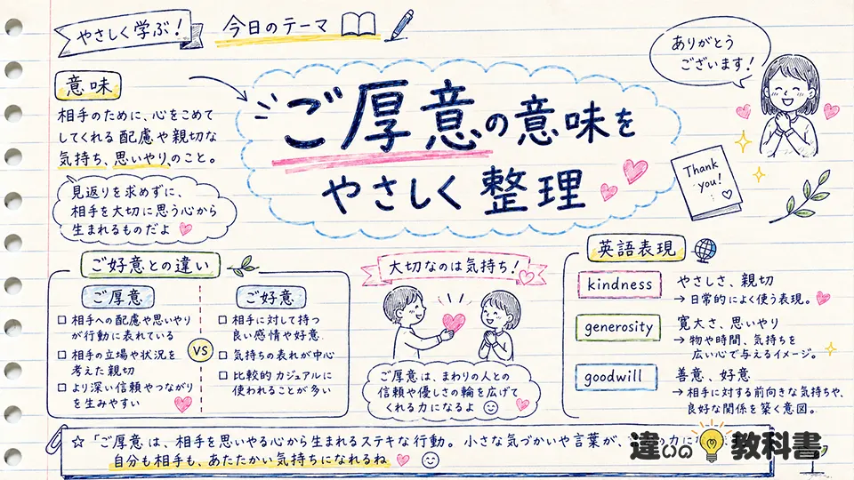 ご厚意の意味をやさしく整理