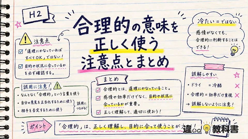 合理的の意味を正しく使う注意点とまとめ