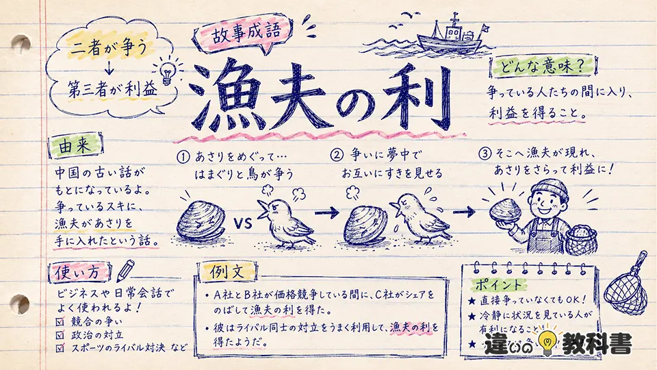 漁夫の意味から広がる「漁夫の利」の由来と使い方