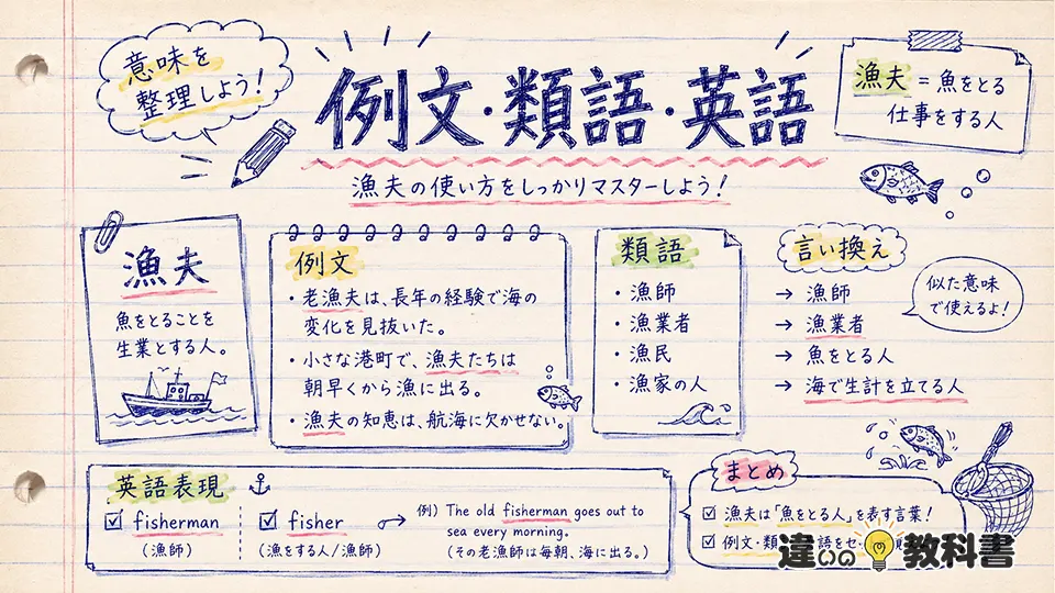 漁夫の意味を例文・類語・英語表現で整理する