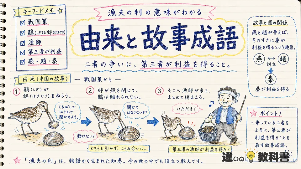 漁夫の利の意味がわかる由来と故事成語