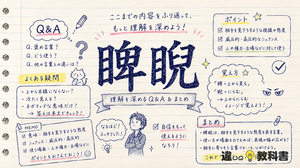 睥睨の意味を深く理解するQ&Aとまとめ