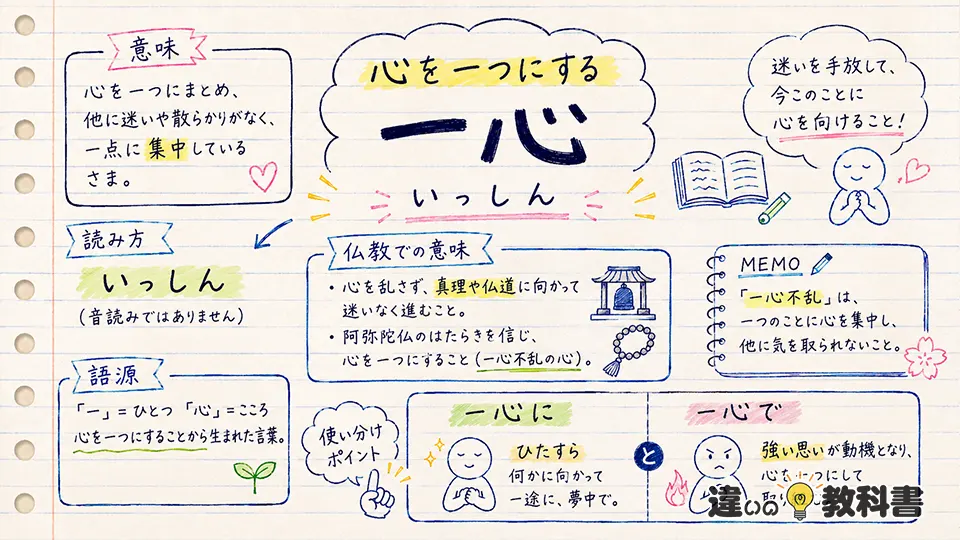 一心の意味とは?読み方と語源をわかりやすく解説