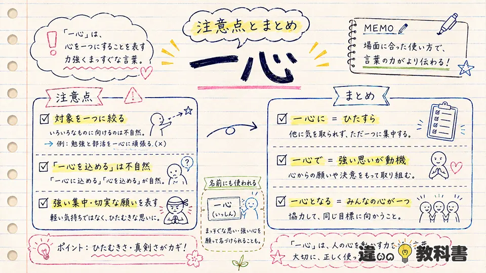 一心の意味を正しく理解する注意点とまとめ