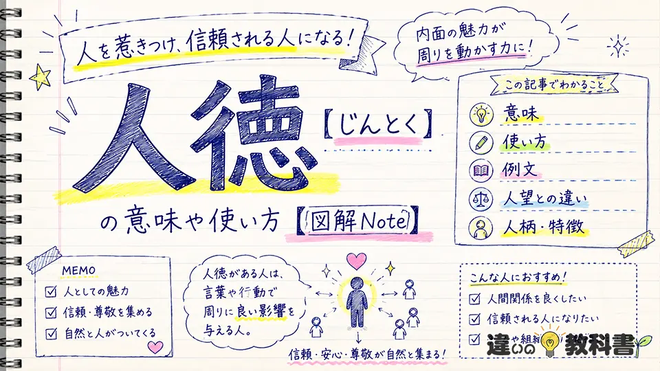 人徳（じんとく）の意味や使い方【図解Note】