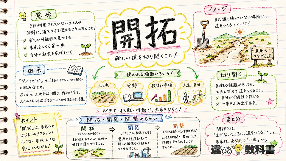 開拓の意味をやさしく解説：土地を切り開くことから新分野へ