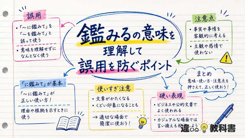鑑みるの意味を理解して誤用を防ぐポイント