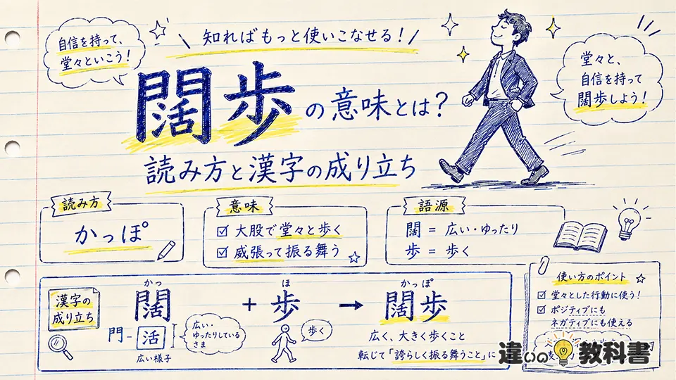 闊歩の意味とは？読み方と漢字の成り立ち