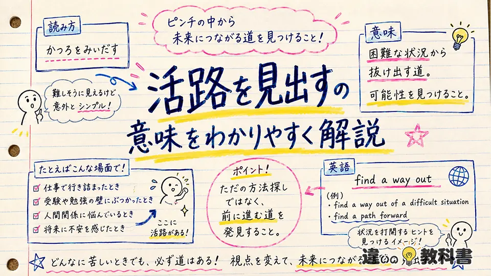 活路を見出すの意味をわかりやすく解説