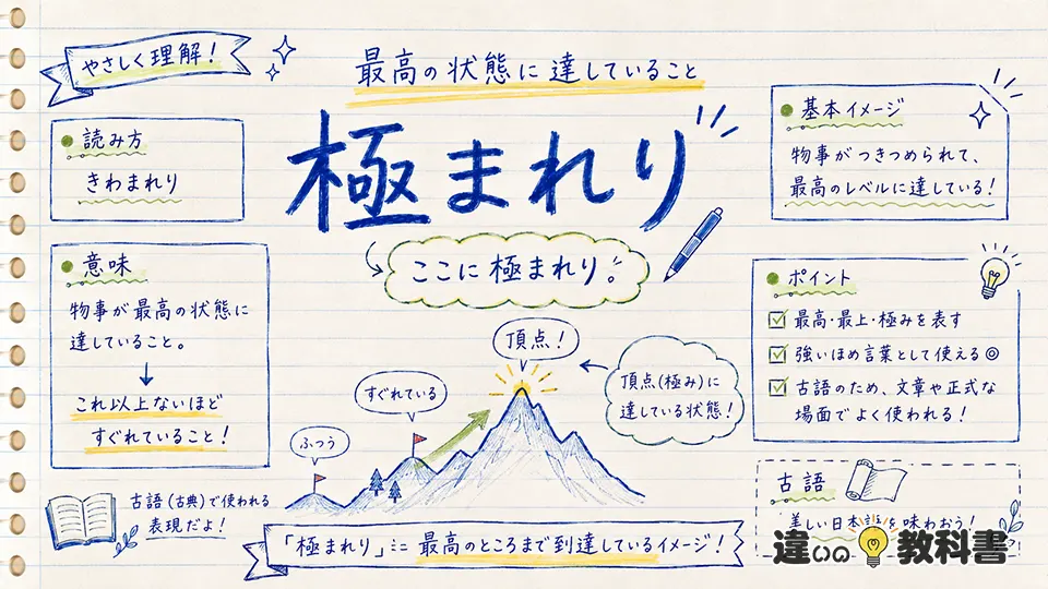 極まれりの意味を最初にわかりやすく整理